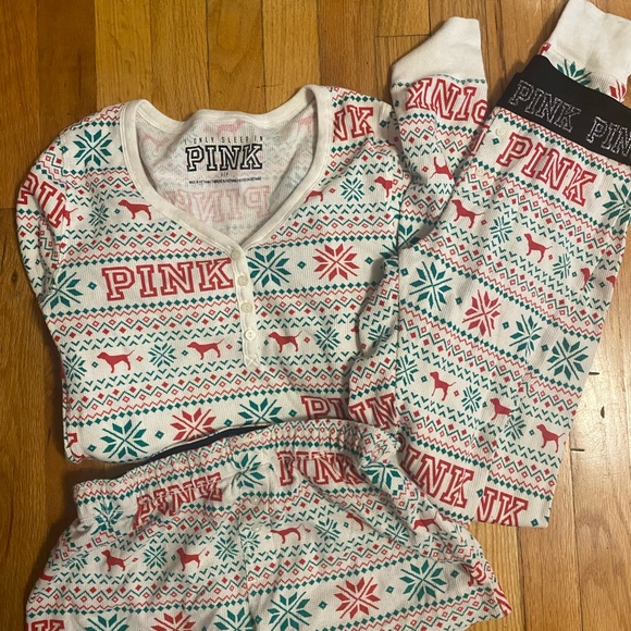 VS Pink 3 piece pajama set - Picture 7 of 7